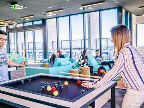 Bookmyuniroom student accommodation 5/6 bed ensuite games area Yugo Adelaide City Adelaide